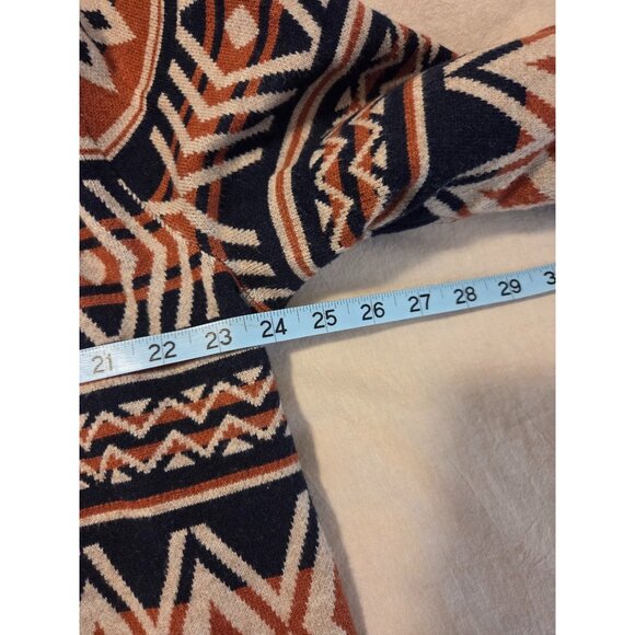 Rachel Zoe Womens Hooded Cardigan Sweater Coat XL Southwestern Geometric Aztec - Picture 6 of 6